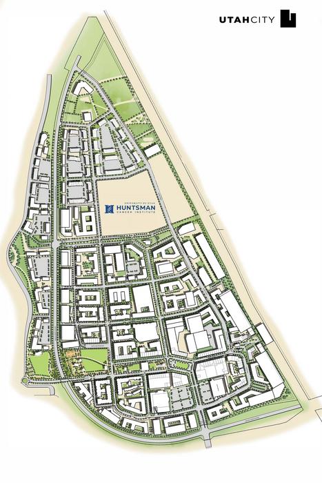 Rendering of the site plan for Huntsman Cancer Institute's Utah County campus