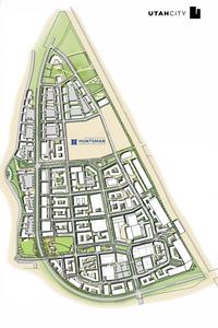Rendering of the site plan for Huntsman Cancer Institute's Utah County campus