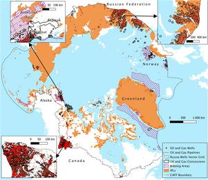Unburnable carbon in the rapidly warming Arctic: Mapping spatial relationships among oil and gas development, ecologically sensitive areas and Indigenous Peoples’ lands