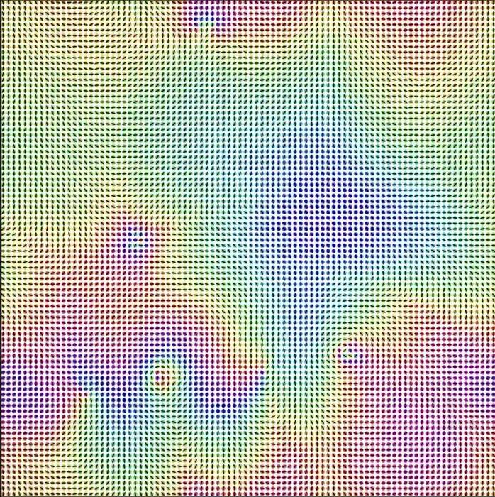 Particles synchronize oscillations with their neighbors