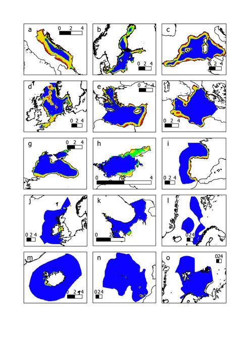 Exposure risk to light pollution in European waters