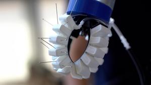 Damaged robotic gripper that still functions properly