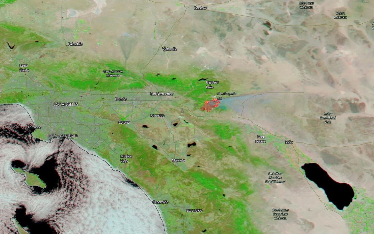 Aqua image of the Apple Fire