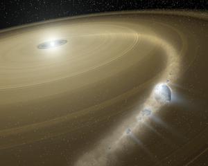 White Dwarf Accreting Icy Object (Illustration)