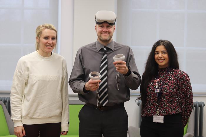 Meg Bowyer, David Webb and Simran Cheema