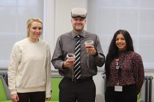 Meg Bowyer, David Webb and Simran Cheema