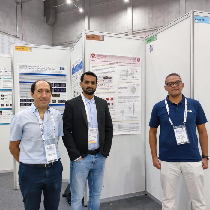 From left to right, Domènec Puig, Adnan Khalid and Hatem A. Rashwan, researchers of the study, leaded by Universitat Rovira i Virgili.