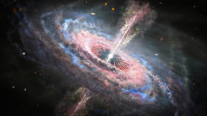 Artist's illustration of a quasar