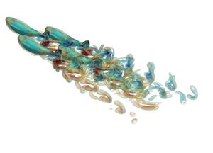 Fish swimming in the noisiest formation