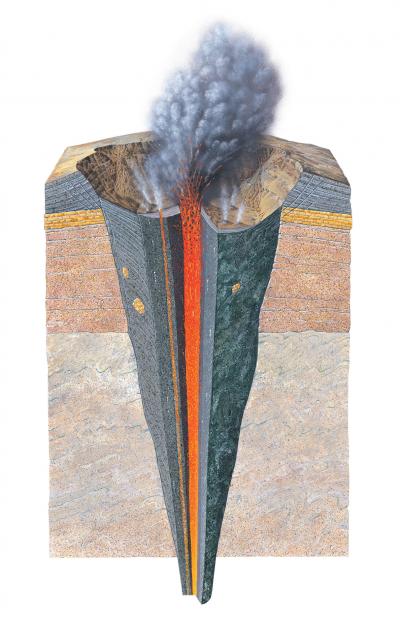 Artist's Impression of Kimberlite Eruption