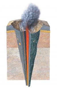 Artist's Impression of Kimberlite Eruption