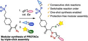 Three-Step Click-Chemistry Method for Rapid PROTAC Assembly