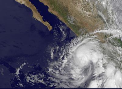 GOES-11 Satellite Image of Hurricane Beatriz on June 21
