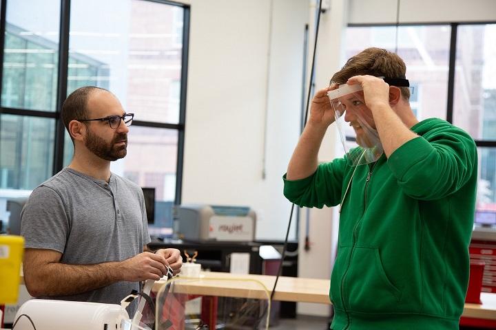 NJIT Designers Fabricate Masks, Shields and Swabs to Battle COVID-19