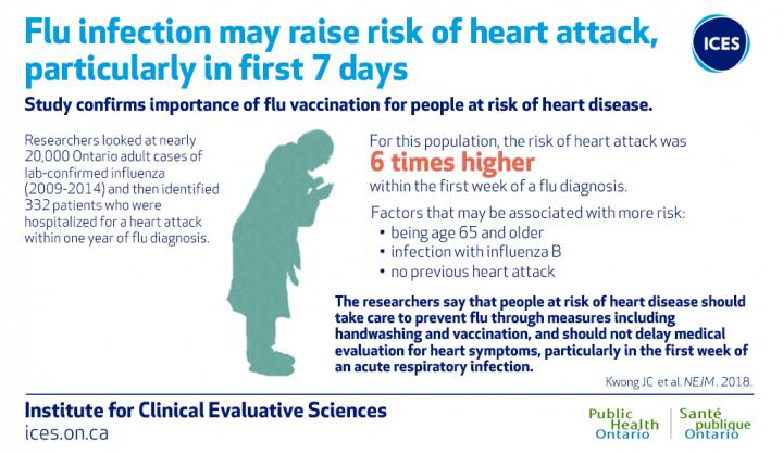 Flu Infection May Raise Risk of Heart Attack, Particularly in First 7 Days