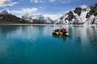 Collecting lake sediment cores