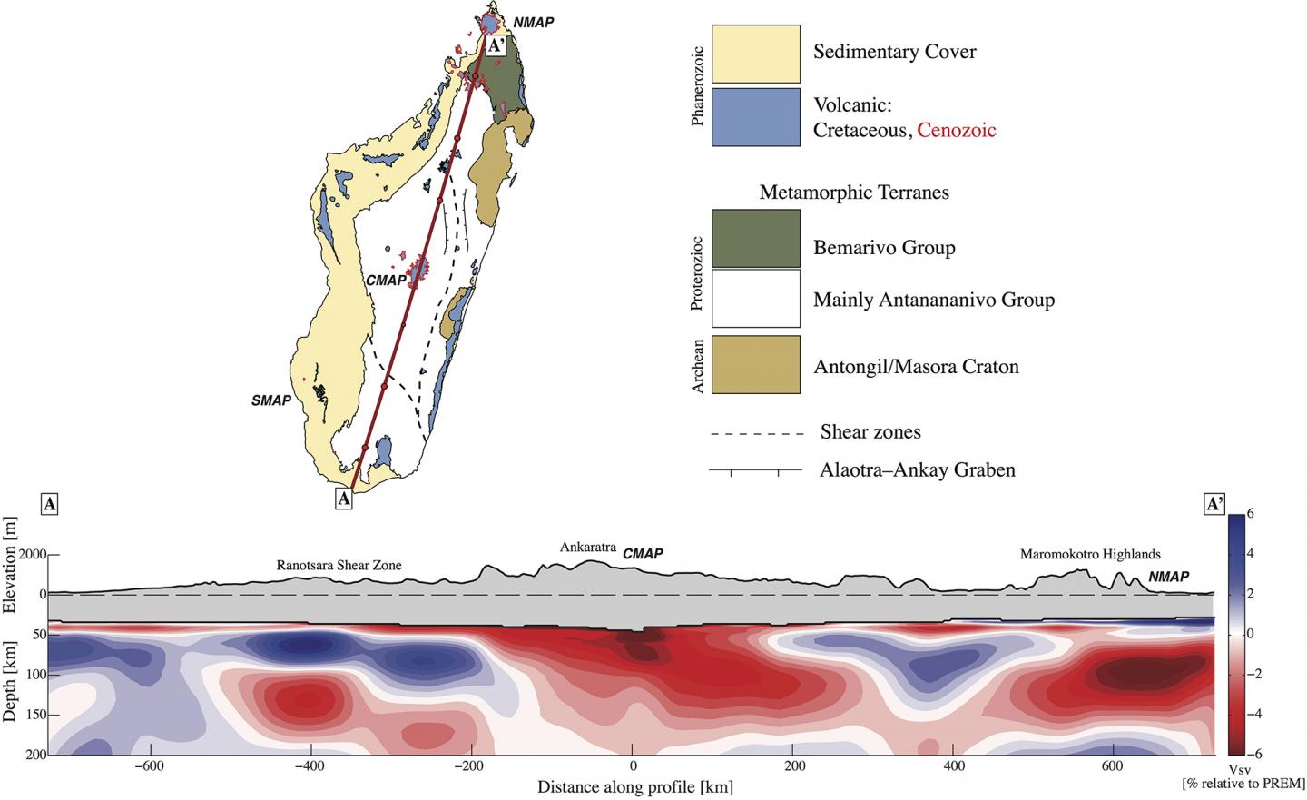 Seismic Slice through Madagascar