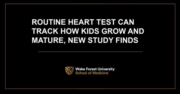 Routine heart test can track how kids grow and mature, new study finds