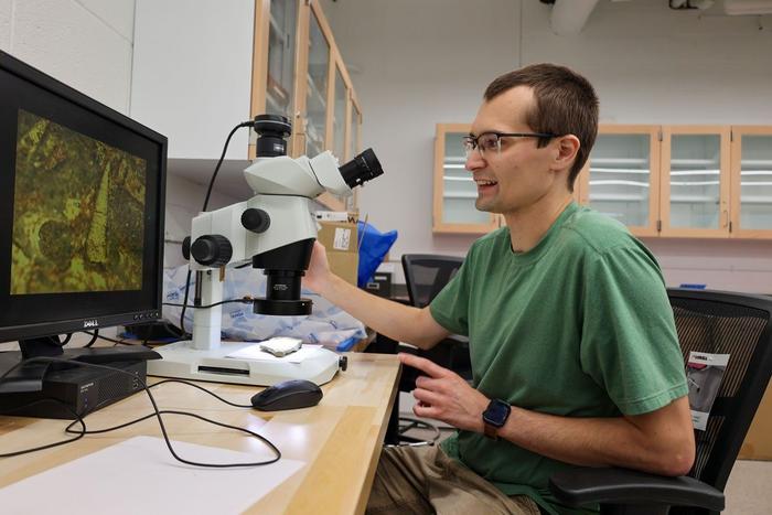 Prescott Vadya, geosciences graduate student, has taken a deep dive into Salterella, an ancient and unusual organism that sported both a shell and a skeleton.