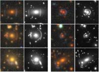 Two Columns of Lens Candidate Comparison Images