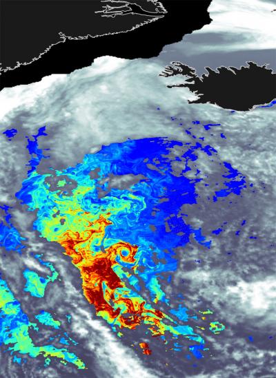 Satellite Image of Ocean Eddies