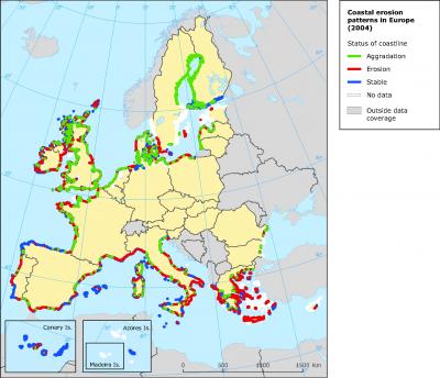 Coastal Areas Most Vulnerable to Erosion
