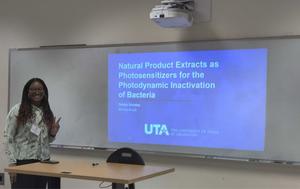Debby Sunday showcased her research at a recent American Chemistry Society conference at East Texas A&M in Commerce