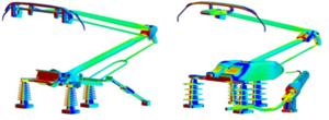 PRESSURE CONTOURS OF THE ORIGINAL AND OPTIMIZED PANTOGRAPH