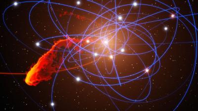 Simulation of Gas Cloud After Close Approach to the Black Hole at the Center of the Milky Way