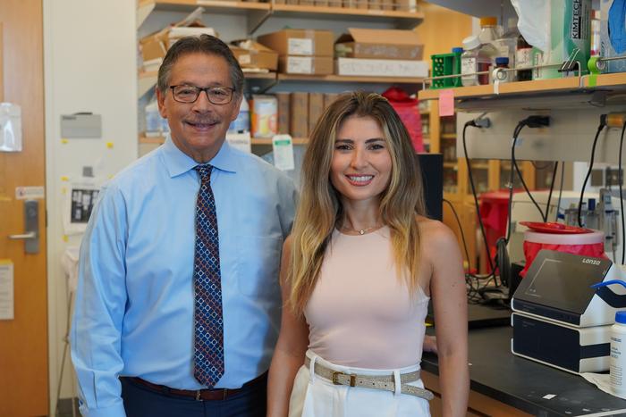 Dr. Donald Kohn and postdoctoral scholar Dr. Eva Segura.