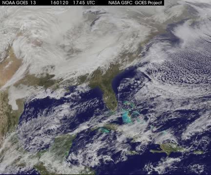 GOES Movie of Blizzard 2016