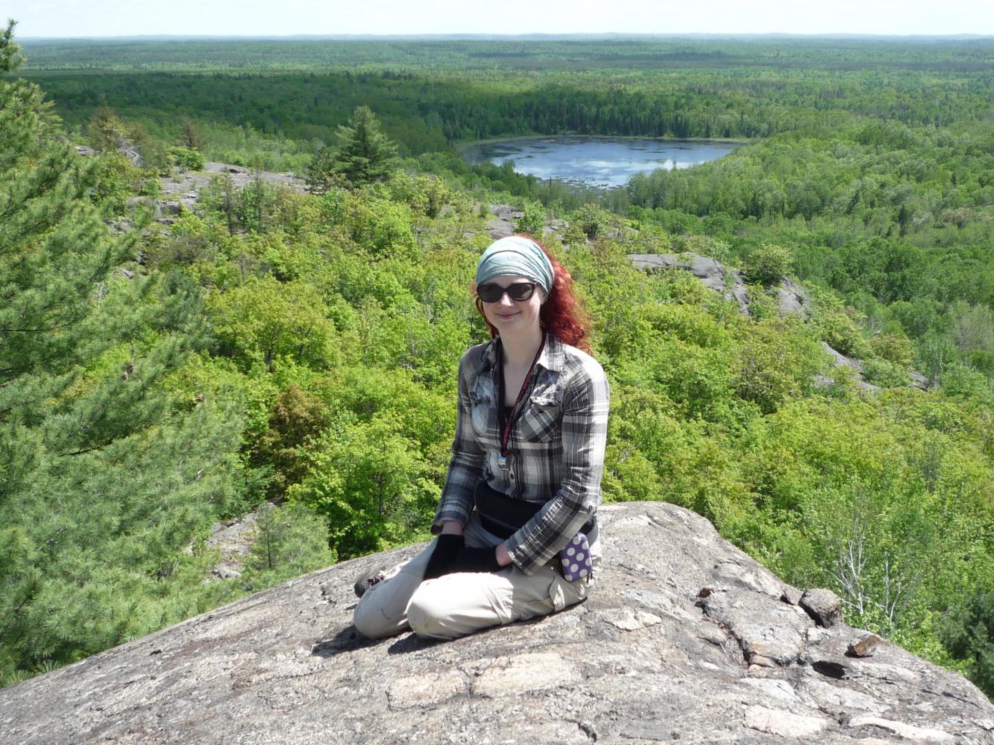 Edel O'Sullivan by the Sudbury Crater