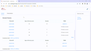 CardioGen Database Search