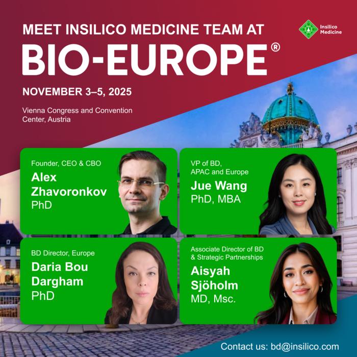 Meet Insilico at BIO-Europe 2025 in Vienna