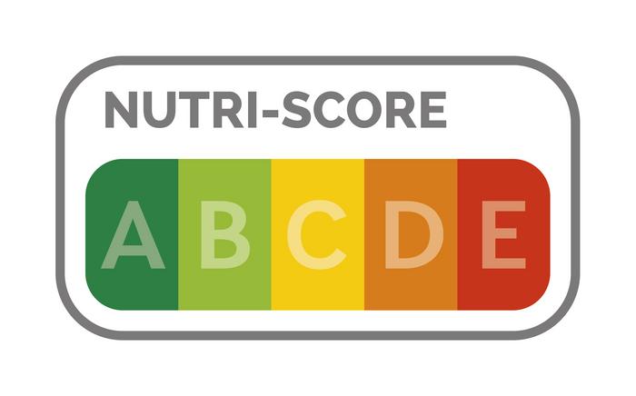 The Nutri-Score label uses a colour-coded five-level scale ranging from dark green A, which indicates a favourable nutritional profile, to red E, which indicates a less favourable one.