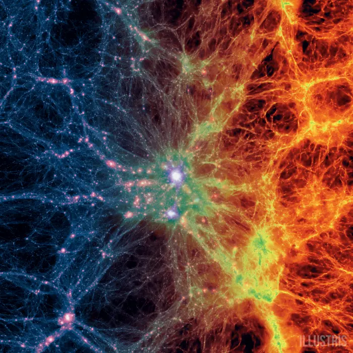 Simulation of the cosmic web