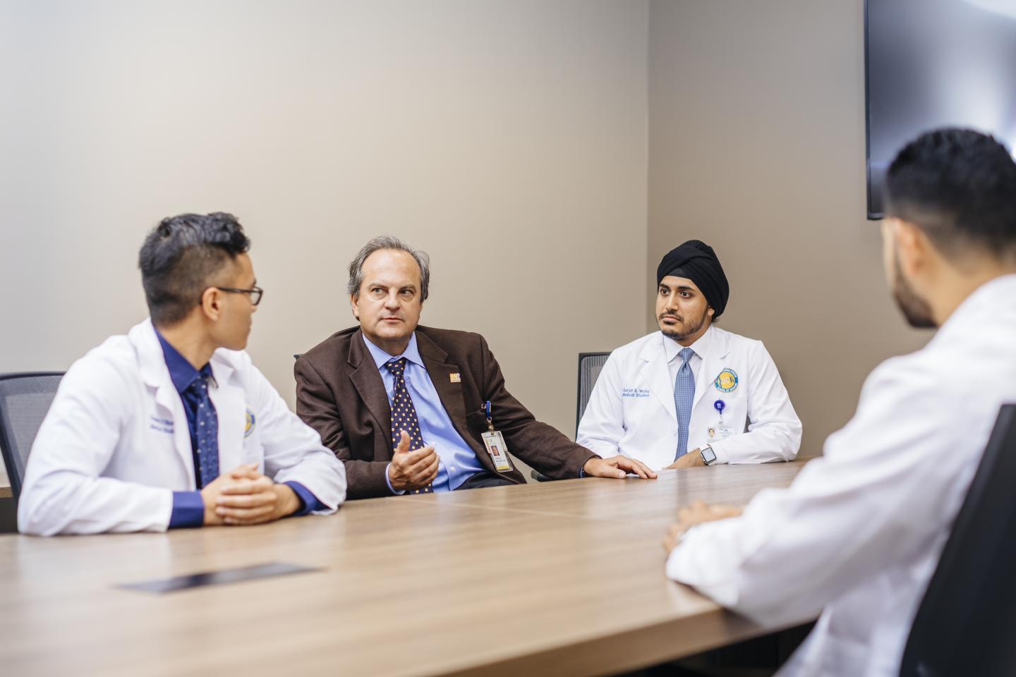 Gerald Maguire and medical students