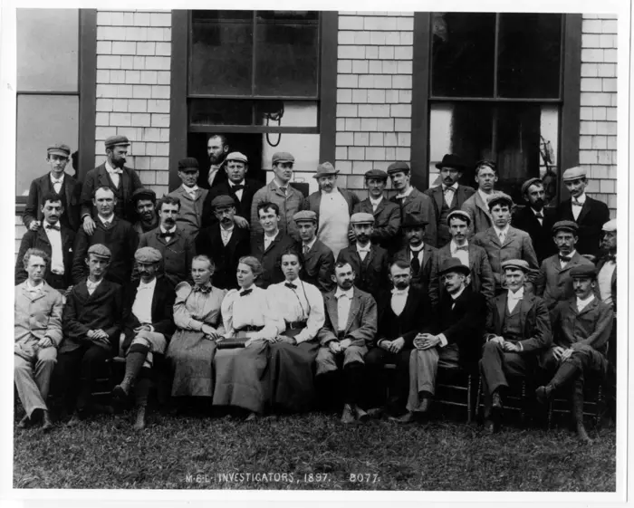 Lilian (Sampson) Morgan and MBL Investigators in 1897