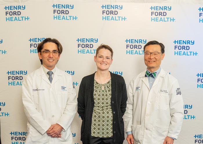 Briana Dery and Drs. Shunji Nagai and Dean Kim (IMAGE)