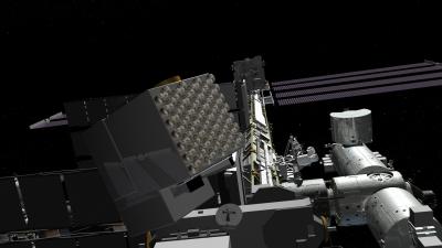 Artist's Concept of the NICER Instrument on Board the International Space Station