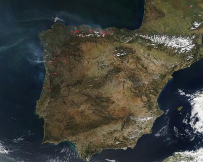 NASA Spots Fires in Northern Spain and Northeastern Portugal