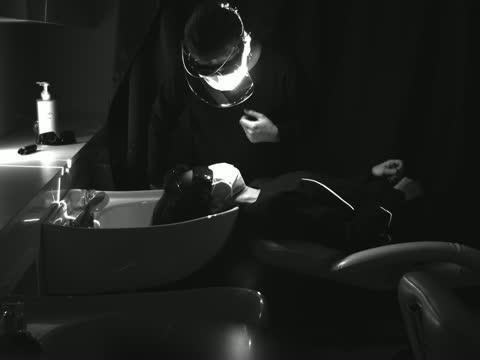 When a technician uses a mask and a face shield