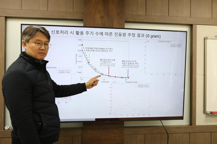 Dr. Byeongock Kim at KIMM explains the automated balancing machine technology