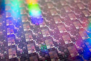 Printed circuit designs on a commerically-made silicon wafer