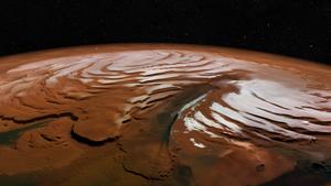A view of the north pole of Mars