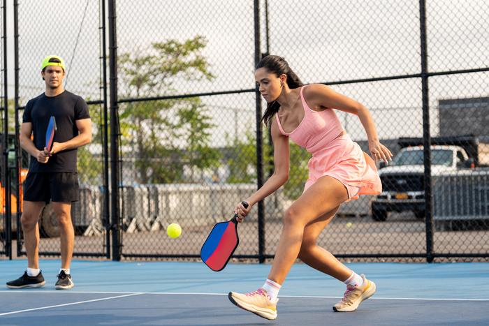 People playing pickleball
