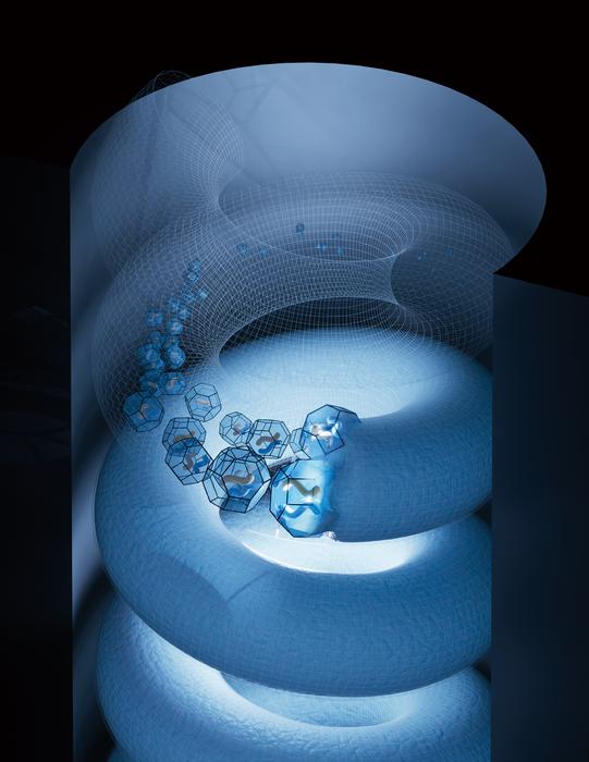 Schematic illustration of electrosynthesized chiral ferromagnetic nanohelix