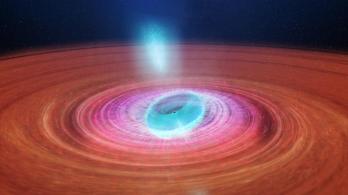 Artist's Impression of Jet Ejections in V404 Cygni