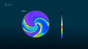 Solar plasma flying through the Solar System