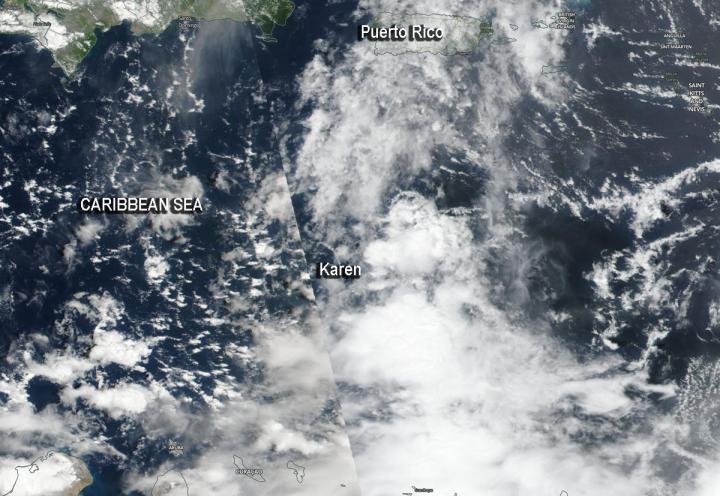 Suomi NPP image of Karen